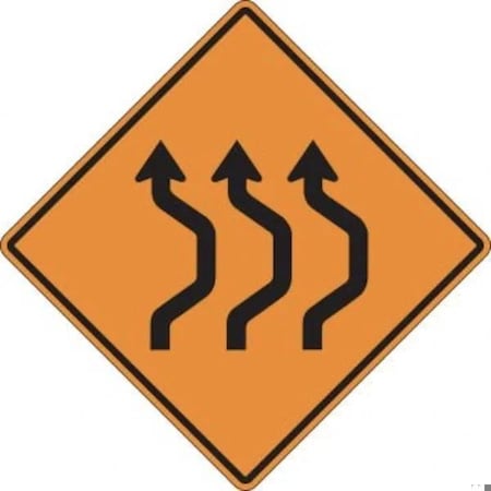 Accuform RIGID CONSTRUCT ION SIGN THREE LANE FRK235HP FRK235HP